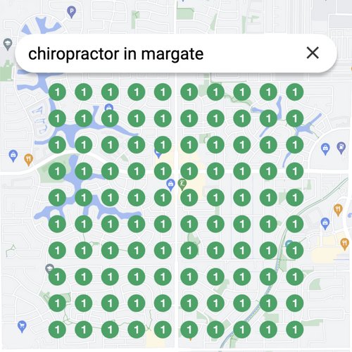 Leading Google Maps listing for spinal care in Margate