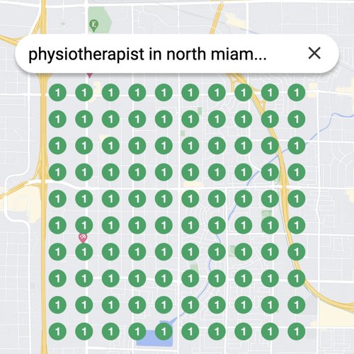 Ranking #1 as an physiotherapist on Google Maps in North Miami Beach