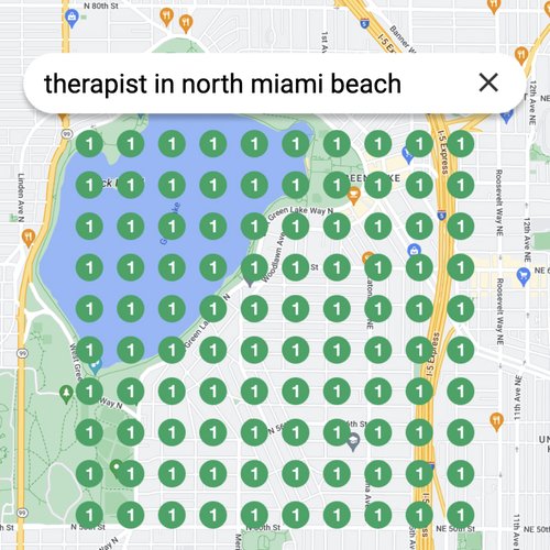 Ranking #1 as a therapist on Google Maps in North Miami Beach