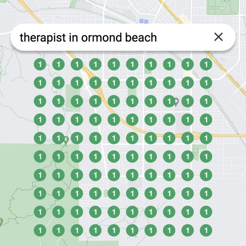 Ranking #1 as a therapist on Google Maps in Ormond Beach