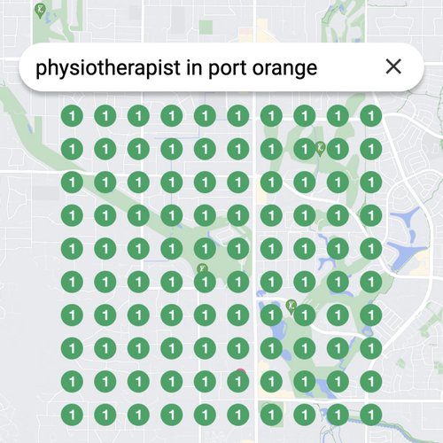 Ranking #1 as an physiotherapist on Google Maps in Port Orange