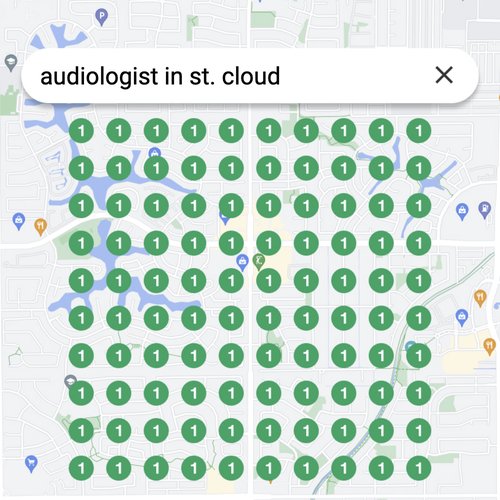 Ranking #1 as an audiologist in St. Cloud on Google Maps