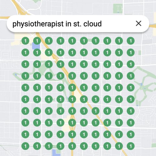 Ranking #1 as an physiotherapist on Google Maps in St. Cloud