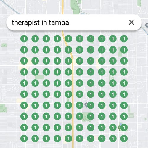 Ranking #1 as a therapist on Google Maps in Tampa