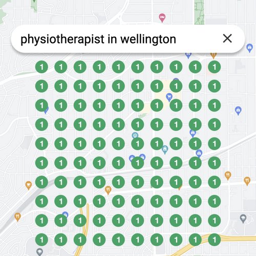 Ranking #1 as an physiotherapist on Google Maps in Wellington