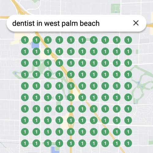 Prime position in local search for West Palm Beach dentists