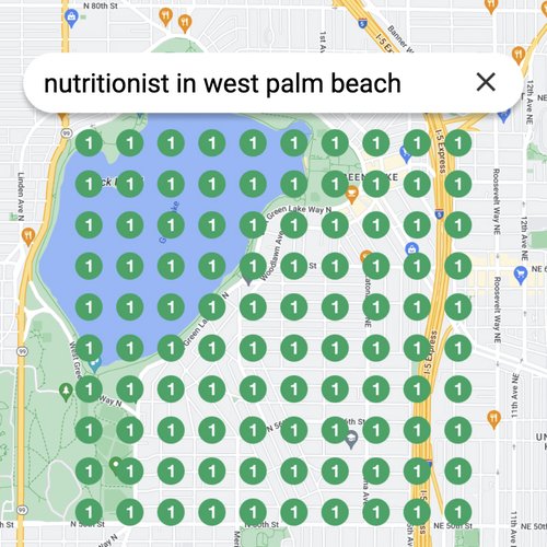 Ranking #1 as a nutritionist on Google Maps in West Palm Beach