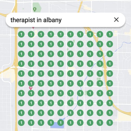 Ranking #1 as a therapist on Google Maps in Albany