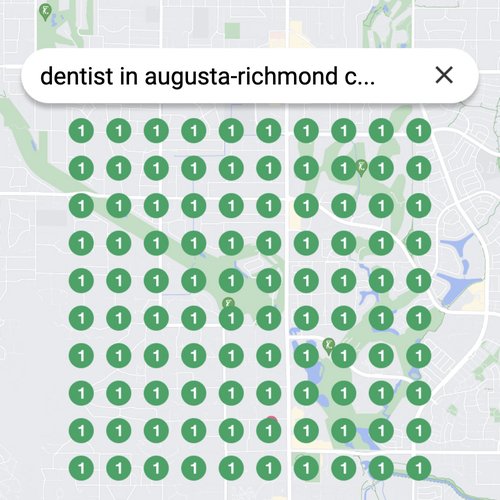 Leading Google Maps listing for dental care in Augusta-Richmond County