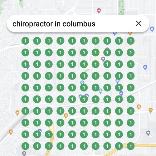 Ranking #1 as a chiropractor in Columbus on Google Maps