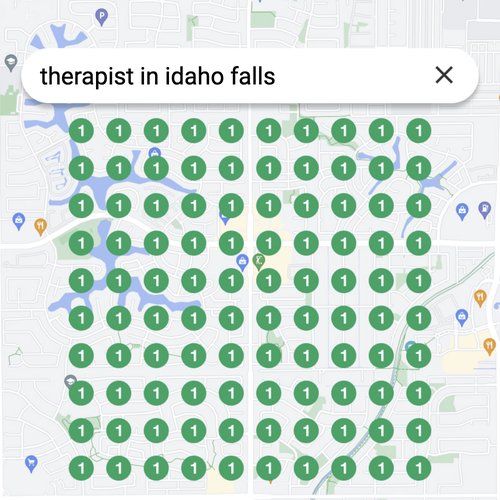 Ranking #1 as a therapist on Google Maps in Idaho Falls