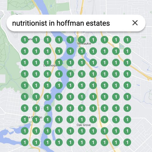 Ranking #1 as a nutritionist on Google Maps in Hoffman Estates