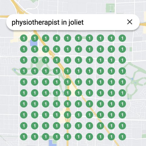 Ranking #1 as an physiotherapist on Google Maps in Joliet