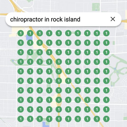 Prime position in local search for Rock Island chiropractors