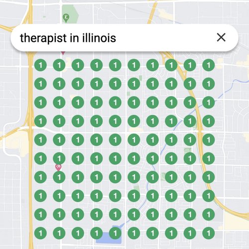 Ranking #1 as a therapist on Google Maps in Illinois