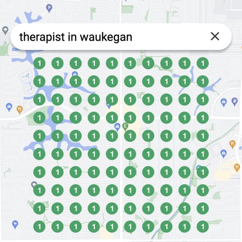 Ranking #1 as a therapist on Google Maps in Waukegan