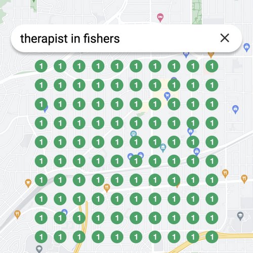 Ranking #1 as a therapist on Google Maps in Fishers