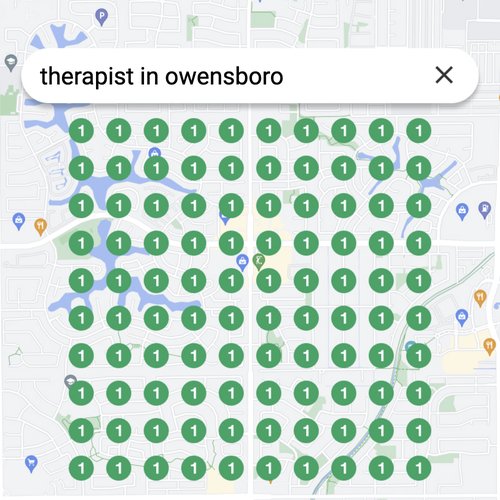 Ranking #1 as a therapist on Google Maps in Owensboro