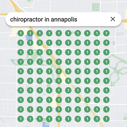 Leading Google Maps listing for spinal care in Annapolis