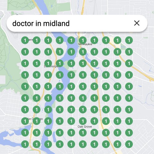 Leading Google Maps listing for healthcare in Midland