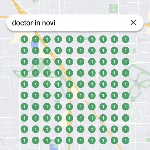 Ranking #1 as a doctor in Novi on Google Maps