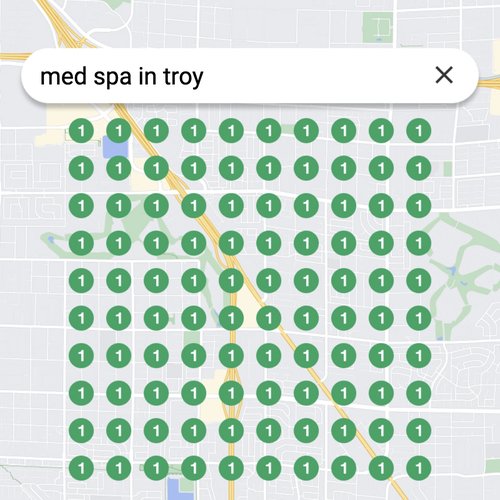 Ranking #1 as a Med Spa in Troy on Google Maps