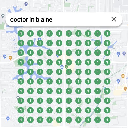 Prime position in local search for Blaine physicians