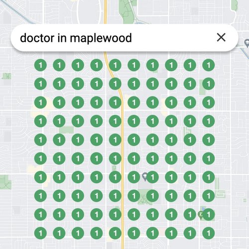 Ranking #1 as a doctor in Maplewood on Google Maps