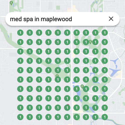 Leading Google Maps listing for beauty treatments in Maplewood