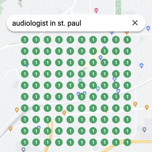 Ranking #1 as an audiologist in St. Paul on Google Maps