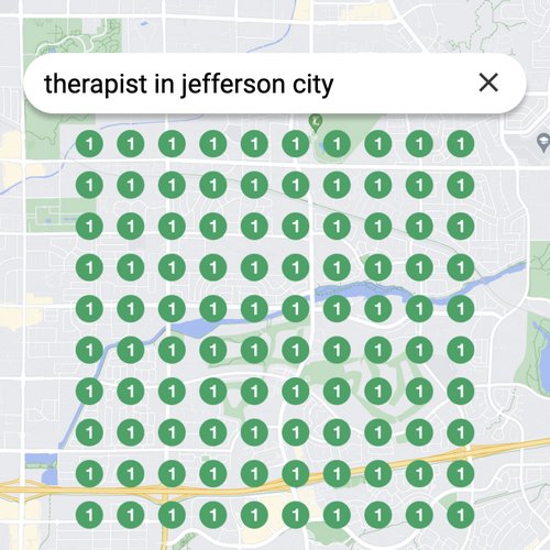 Ranking #1 as a therapist on Google Maps in Jefferson City