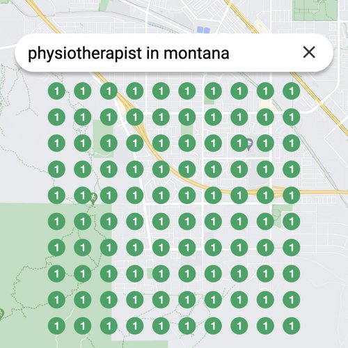 Ranking #1 as an physiotherapist on Google Maps in Montana