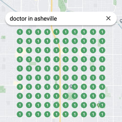 Ranking #1 as a doctor in Asheville on Google Maps