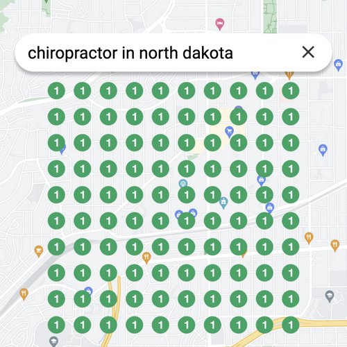 Ranking #1 as a chiropractor in North Dakota on Google Maps