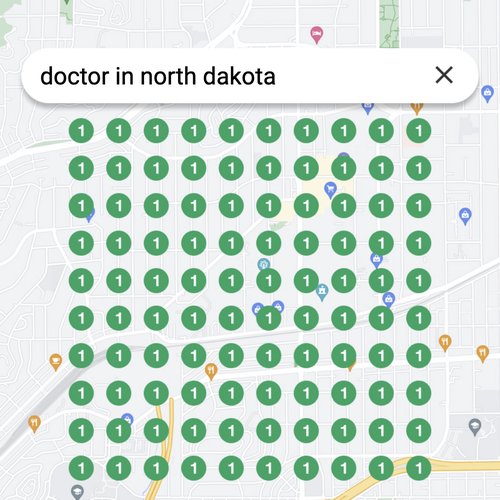 Ranking #1 as an doctor in North Dakota on Google Maps