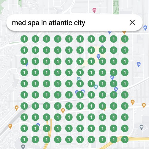 Leading Google Maps listing for beauty treatments in Atlantic City