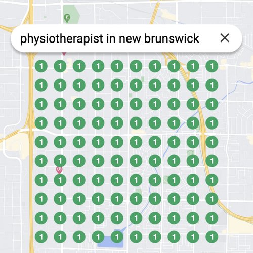 Ranking #1 as an physiotherapist on Google Maps in New Brunswick