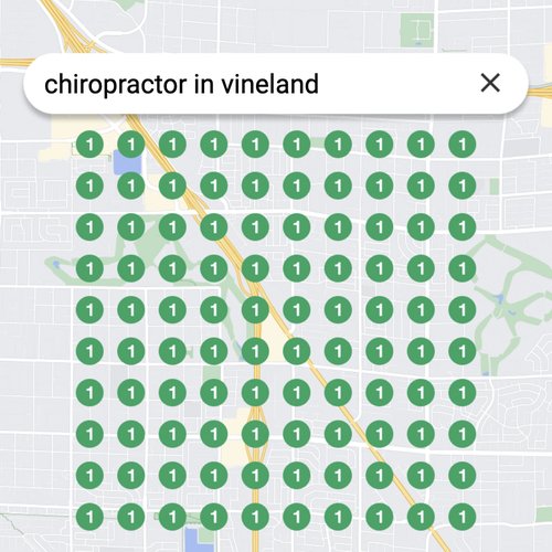 Prime position in local search for Vineland chiropractors