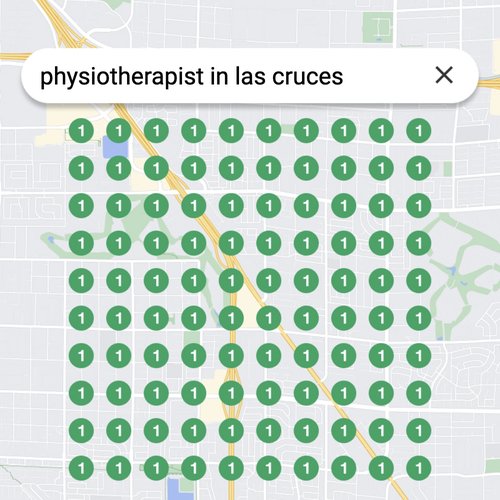 Ranking #1 as an physiotherapist on Google Maps in Las Cruces