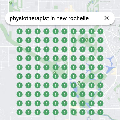 Ranking #1 as an physiotherapist on Google Maps in New Rochelle