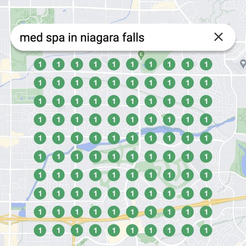 Ranking #1 as a Med Spa in Niagara Falls on Google Maps