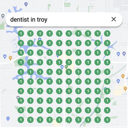 Prime position in local search for Troy dentists