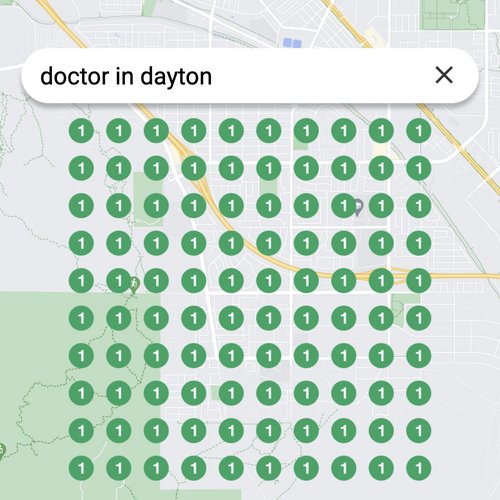 Ranking #1 as a doctor in Dayton on Google Maps