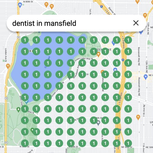 Prime position in local search for Mansfield dentists