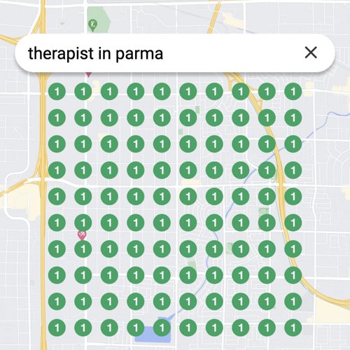 Ranking #1 as a therapist on Google Maps in Parma