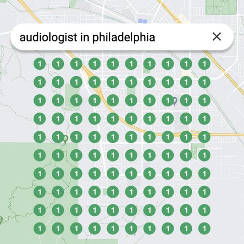 Ranking #1 as an audiologist in Philadelphia on Google Maps