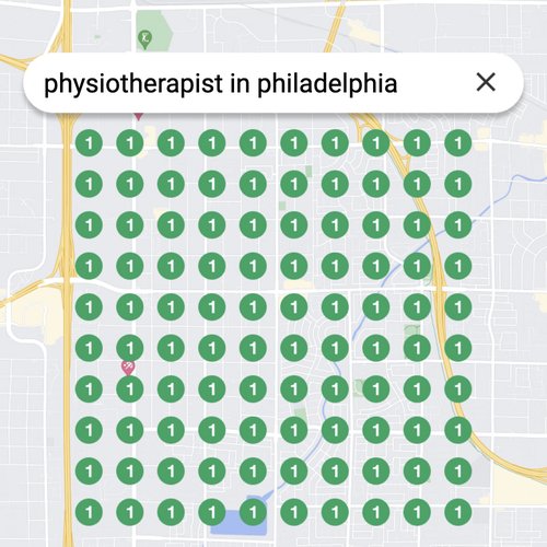 Ranking #1 as an physiotherapist on Google Maps in Philadelphia