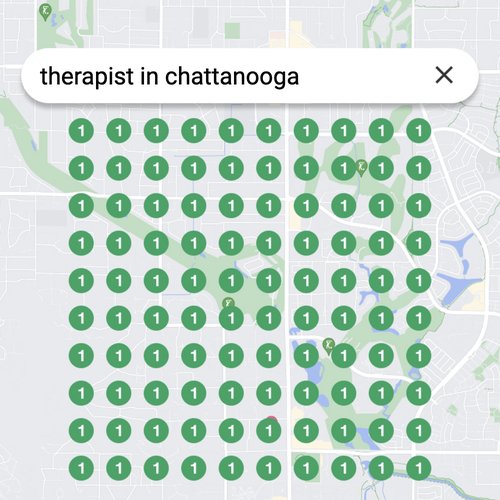 Ranking #1 as a therapist on Google Maps in Chattanooga