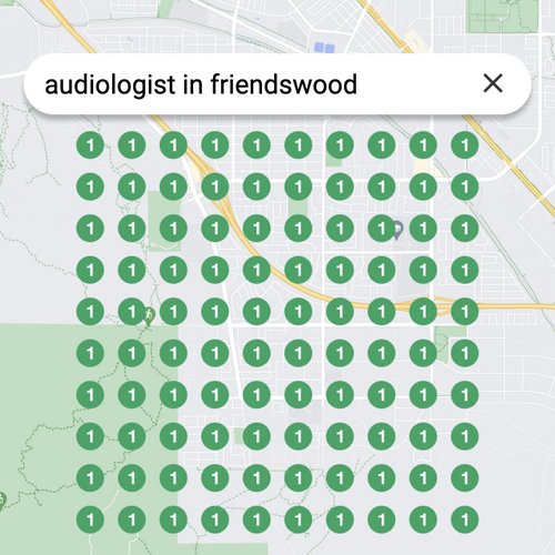 Ranking #1 as an audiologist in Friendswood on Google Maps