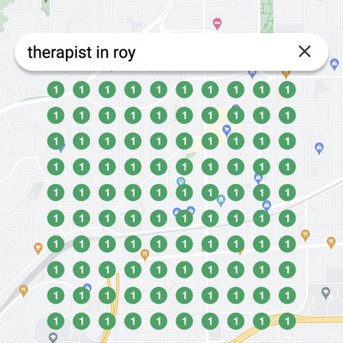 Ranking #1 as a therapist on Google Maps in Roy